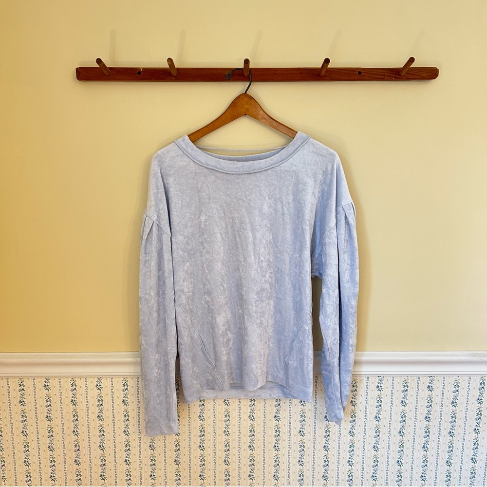 Free People Velvety Long Sleeve Blouse Top